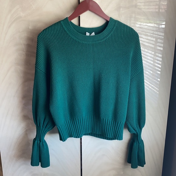 Anthropologie Sweaters - “Moth” brand Emerald Green Sweater